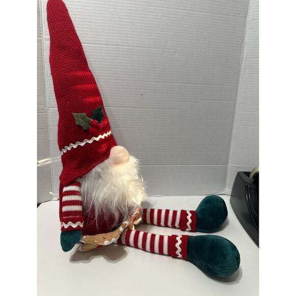 20” Faceless Gnome Christmas decoration with gingerbread men-plush w/legs NWT - Picture 2 of 9